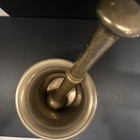Vintage Large Heavy 4 Lb  Solid Brass Pharmacy   Apothecary Mortar   Pestle