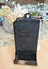 Antique Tin Match Holder Primitive Advertisement Gaston s General Merchandise