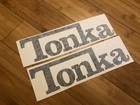 Tonka Truck Logo 12    Black Stickers Decal  set Of 2  Truck Toy Window Heavy Duty