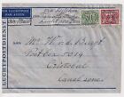 Ww2 Cover Netherlands Transatlantic Via Cologne   Lisbon Censor Cover Canal Zone