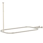 Square Shower Curtain Rod Hoop 58 3 In  X 24 In  Brushed Nickel Aluminum - 77
