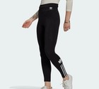 Adidas Originals L142830 Womens Black High Waist 3-stripe Leggings Size Us Xs