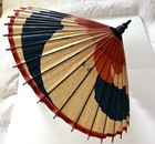 1933 Worlds Fair Rice Paper Rare Umbrella-painted  1933 Chicago  On Wood Handle