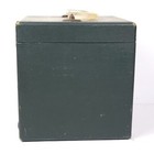 Vintage Wooden 45 Vinyl Record Green Storage Case Eagle Lock  As-is Read All