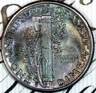 1928-s Fsb Pristine  Gem Bu Ms Mercury Silver Dime Dc265 From Matthews Hoard