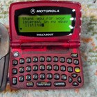 Motorola T900 Talkabout 2-way Pager In Red   rare Tested 