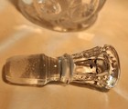 Vintage Moon And Stars Pattern Glass Crystal Cruet With Stopper 6 5 8  Tall