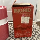 Vintage 1970s Ingrid Mcm Fitted Picnic Hamper Cooler Set Dusty Rose Unused
