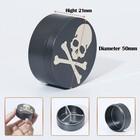 Small Pill Case 3 Compartments  Metal Round Portable Pill Box  Waterproof Tra   