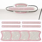  Bling Car Accessories For Women  Bling Car Handle 8 Pcs Silver And Pink