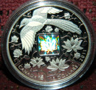 2011 Canada  15 Maple Of Happiness - Magpie - Proof Silver Coin W hologram   Box