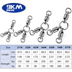 5 15pc 3way Ball Bearing Swivel Heavy Duty Rig Saltwater Crossline Swivel Tackle
