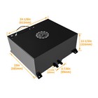 Universal Black 20 Gallon Fuel Cell Tank With Level Sender Aluminum Racing Drift