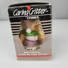 Caring Critter Chimer Mamma Bear Child Christmas Tree Ornament Bisque Porcelain
