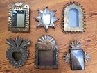 Set Of 6 Punched Tin Nichos Handmade Mexican Folk Art Southwester Wholesale Lot