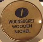 1988 Woonsocket  Ri 100th Anniversary Wooden Nickel - Token Rhode Island
