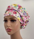 Surgical Scrub Cap  Nurses Hat  Bouffant  Bright Spring Flowers  Floral