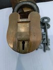 Very Heavy 5  Padlock Set Your-own Solid Brass Padlock 3 Keys Model Lock