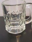 2 A   W Root Beer Mug Raised Embossing 1930 s   1950 s Mini Thick Glass
