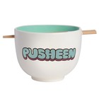Enesco Pusheen The Cat Eating Ramen Bowl And Chopsticks Set 3 94 Inch