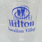 Rare Vintage 90s Hilton Hawaiian Village Plastic Cups Blue Logo   Set Of 2