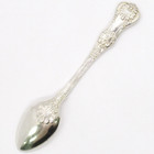 Sterling Silver  925 English King 1885 By Tiffany   Co Demitasse Monogram Spoon