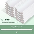 Ceiling Crown Molding Polystyrene Decorative Adhesive Trim 10-pack 40ft  White