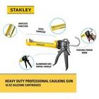 Stanley Heavy Duty Professional Caulking Gun 25 1 Thrust Ratio Pro-cg1 - 1 Pack