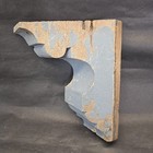 Antique Ornate Blue Corbel Wood Architectural Salvage For Decor 