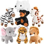 7 Pieces Plush Safari Animals 4 72 Inches Jungle Stuffed Animal Set Includes