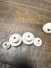 Vintage Ceramic Center Hole Knobs White Various Sizes Set Of 12