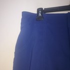 Jofit Womens Bermuda Shorts 8 Button Zipper Mid Rise Pockets Golf Casual Blue