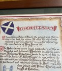 Robertson Family Name  Crest And Coat Of Arms Wood Frame Scotland 12  X 9 75 
