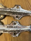 Vintage Pair Romeo Cast Iron Antique  Hangers Barn Door Rollers