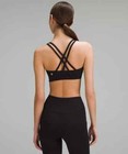 Lululemon Energy Longline Bra Medium Support  B-c Cups Black Size 8  Lw2326s Nwt