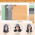 12 Pcs Baby Bath Towels Set For Infants Toddlers  4 Pcs Animal Hooded Baby To   