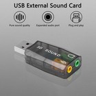 Usb External Sound Card Adapter 3d Audio Usb To 3 5mm Headset Mic For Pc Laptop