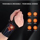 Wrist Protector Black Mositure Wicking Fabric Breathable Sports Sleeve A4