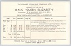 Cunard Rms Queen Elizabeth Steamship Abstract   Log Commodore Maclean 4x6 5