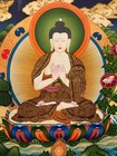Pristine Hand-painted Tibetan Vairocana Buddha Thangka 25  X 17 