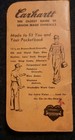 Vintage Carhartt Overalls Pocket Note Book With 1957   1958 Calendar No Writing 