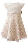 Girls Sparkle Polka Dot Occasion Dress Removable Flower