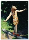 Pretty Girl Dangerous Step Little Kids Children Art Slava New Modern Postcard