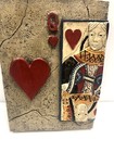 2004 Orion   s Ceramic Resin Wall Art Poker Man Cave Ace Of Queen Of Hearts