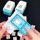 Diy Rectangular Postage Stamp Punch  Lever Action Craft Punch For Paper Crafting