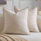 Pack Of 2 Decorative Throw Pillow Covers Soft Chenille Throw Pillows Solid Te   
