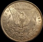 1885  p  Morgan Silver Dollar  1 Coin  Au Free Shipping - Light Toning On Edge