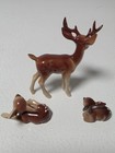 Hagen-renaker Deer And Fawns Lot Of 3 Small Chip On Fawn s Ear