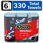 Blue Shop Towels 12 Rolls 2 Pack 660 Sheets Auto Oil Grease Garage Cleaning Rags