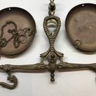 Vintage Antique Brass Ornate Balance Scale 8   x 6   